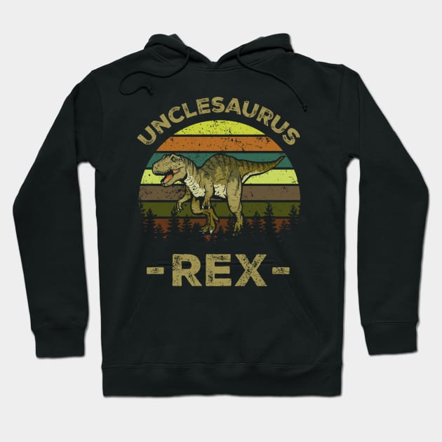 Unclesaurus T Rex Dinosaur Uncle Saurus Family Matching Hoodie by Happy Shirt